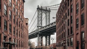 Manhattan Bridge in New York City in USA photo