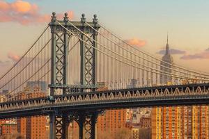 Manhattan Bridge in New York City in USA photo
