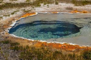 Hot spring in Yellow stone National Park in USA photo