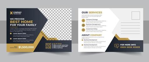 Real Estate Postcard design Vector