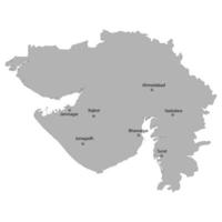 alto calidad mapa estado de India vector