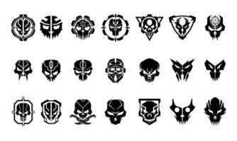 Skull Icon Vector Shapes Collection. Skull icon set. Skull icon set Style stock vector