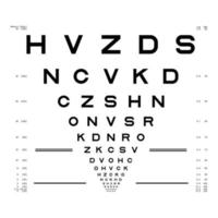 Eye Chart Test. Assessment of visual acuity. template for your design vector