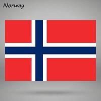 norway simple flag isolated . Vector illustration