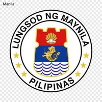 emblema ciudad de filipinas vector