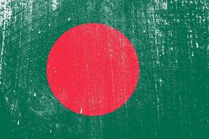 bangladesh grunge styled flag . Vector illustration