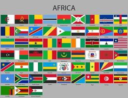 todas banderas de África vector