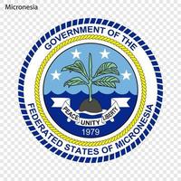 emblema de micronesia vector