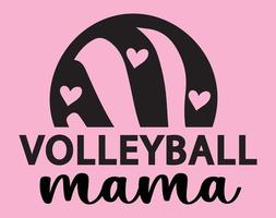 Volleyball mama, Typography T-shirt Vector Art for Mother's Day, mom, mama, SVG, typography t shirt design