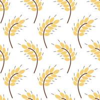 Seamless pattern with wheat ears vector illustration