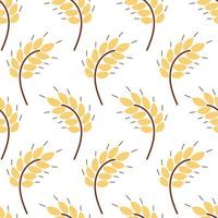 Seamless pattern with wheat ears vector illustration