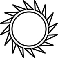 Sun, summer outline vector icon. Line summer and sun vector icon