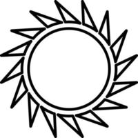 sol, verano contorno vector icono. línea verano y Dom vector icono