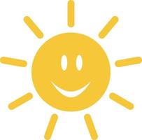 Sun, emoji icon - vector. Simple element illustration summer concept. Sun, emoji icon - vector. Summer concept vector illustration. on white background