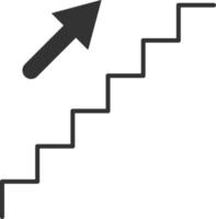 stairs, upstairs line icon. Simple, modern flat vector illustration for mobile app, website or desktop app on gray background