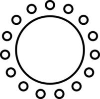 Sun, summer outline vector icon. Line summer and sun vector icon