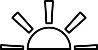 Sun, summer outline vector icon. Line summer and sun vector icon