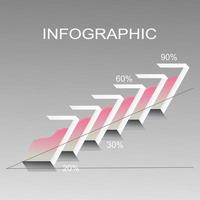 infographic templet with icon suitable for business report vector