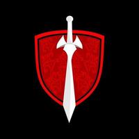 sword logo for game profile vector