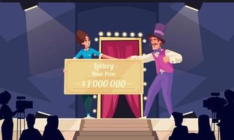 Lottery Cartoon Concept vector