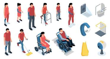 Technology For Disabled Set vector