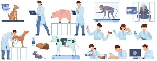 Laboratory Experiments On Animal Set vector