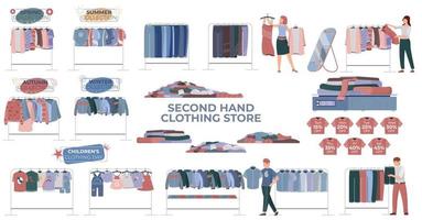 Second Hand Clothes Set vector