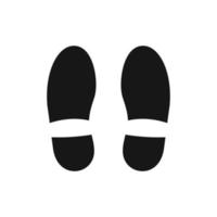 Shoe foot print icon isolated on white background vector