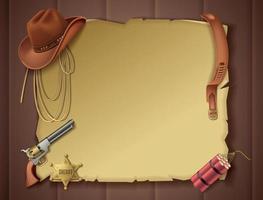 Wild West Frame Composition vector