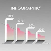 infographic templet with icon suitable for business report vector