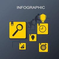 infographic with icon templet for business vector