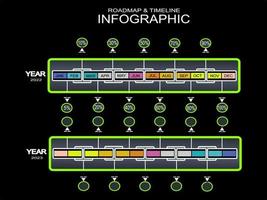 timeline infographic with month january till december vector