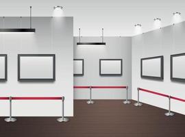 Gallery Realistic Mockup vector