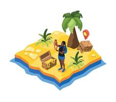 Tropical Treasure Quest Composition vector