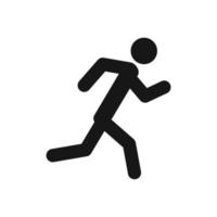 Run icon isolated on white background vector