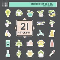 Icon Set CBD Oil. related to Education symbol. simple design editable. simple illustration vector