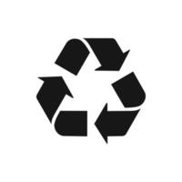 Recycling icon isolated on a white background vector