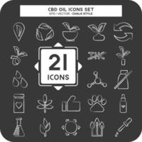 Icon Set CBD Oil. related to Education symbol. simple design editable. simple illustration vector