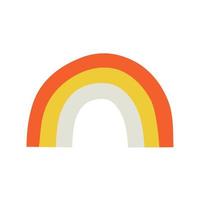 flat rainbow. leprechauns, patrick's day, lucky man. hand drawn vector illustration.