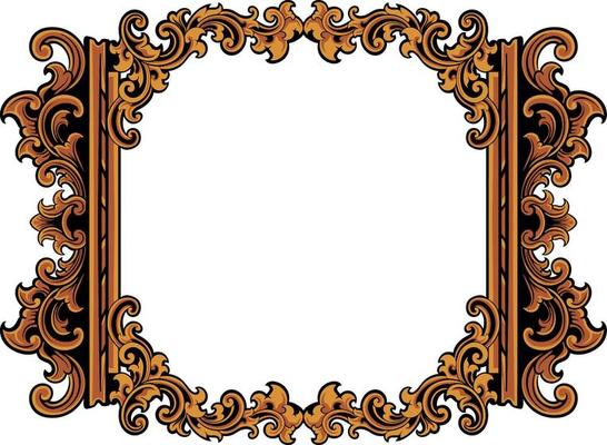 Luxury greeting card vector design with classic style engraved