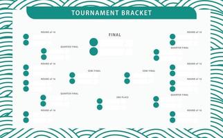 sencillo y elegante torneo soporte con verde curvilíneo líneas modelo decoración. adecuado para Deportes fósforo, torneo, y competencia. vector