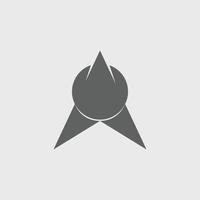 AO initial based vector logo made from an arrowhead entangled by a circle. Logo for brand, product, event, business, and company.