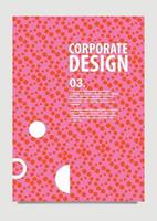 Abstract vector cover template using pink and orange color and halftone dots. Cover with pattern decoration. Suitable for annual report, magazine, catalog, template, book, and document.