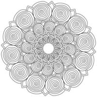 Coloring page with harp for St. Patrick's day, ornate patterns and clover for festive activity vector