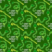 SAINT PATRICK S DAY seamless pattern with clover vector