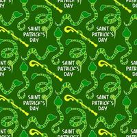 SAINT PATRICK S DAY seamless pattern with clover vector