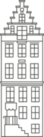 vecchio europeo Casa. architettura di il Olanda. schema illustrazione png