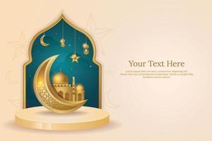 ramadan greeting card vector