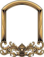 classic frame vector design for elements, editable color