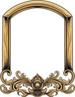 classic frame vector design for elements, editable color